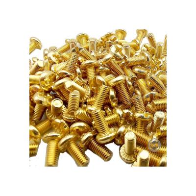 China Wholesale Price Carbon Metal Pan Head Screws Imitate Gold Machine Screws For Furniture Fasteners for sale