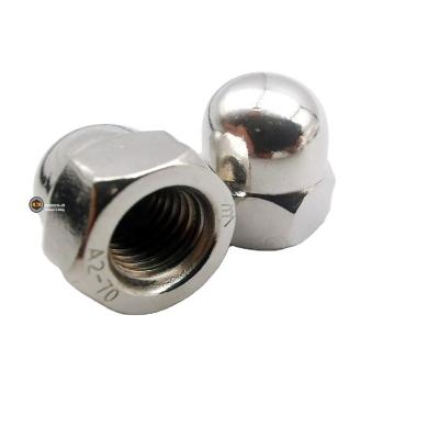 China Hot Sales Heavy Industry M4 M5 M6 M8 M10 M12 Din1587 Stainless Steel Cap Nut Dome Nut Stock for sale