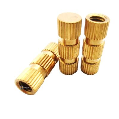 China Retail Industry Manufacturer Sale Inset Brass Copper Knurled Insert Threaded Nut for sale