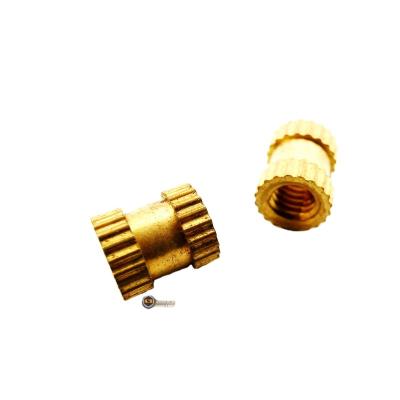 China Retail Industry OEM ODM Insert Screw M4x7 Brass Knurled Plastic Injection Preset Nut for sale