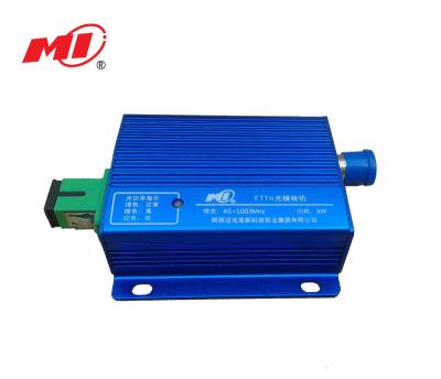 China 1000MHz mini FTTH optical receiver with AGC function, input power -12~+2dBm, output level 78dBuV MIC-OR-860H3 for sale