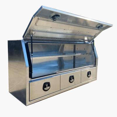 China aluminum drawers tool box side opening with pullers Ute Truck Storage AT3/406-1800-3D for sale