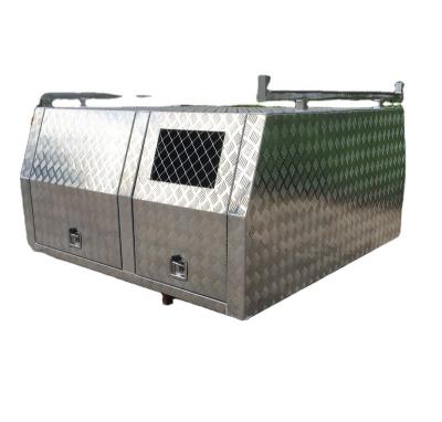 China Aluminum Travel Trailer Ute Canopy With Dog Box for sale