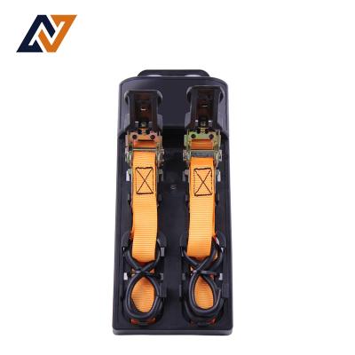 China Polyester 1inch 25mm Belt Ratchet Lashing Tie Down With S Hook For Cargo Control Ratchet Tie Downs Straps for sale