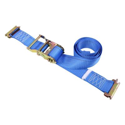 China Heavy Duty Polyester Low Price E Track Steel Ratchet Tie Down Straps for sale