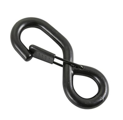 China Heavy Industry 25mm Moor Heavy Duty Rubber-Coated S Hook With Keeper For Ratchet Loop for sale