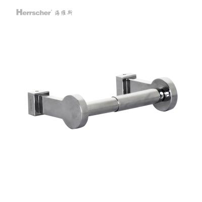 China Cover Device Design Bathroom Accessory Set Double Sided Shaft Design Manufacturer Copper Rotating Wall Mounted Toilet Paper Holder for sale