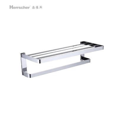 China Fashion factory direct sale bathroom shelf double layers rack wall mounted towel rack with towel rack for sale