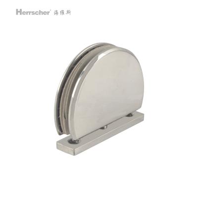 China Modern The New Hotel Shower Room Bathroom Accessories Stainless Steel Glass Clip Listing Hanging Glass Rack for sale