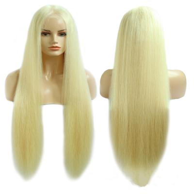 China Wholesale Full Color Straight Blonde 613 Long Silky Straight 100% Virgin Human Hair HD Lace Wig 100% Silky Straight for sale