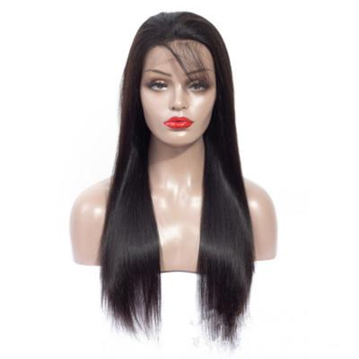 China Hot Selling Long 360 Lace Front Human Hair Straight Virgin Hair Wig Soft Smooth Thick Shedding 100% Brazilian Hair Barely for sale