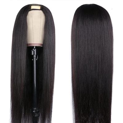 China Wholesale Long Straight Human Hair Wigs Easy To Apply U Part Wigs 100% Unprocessed Virgin Hair for sale