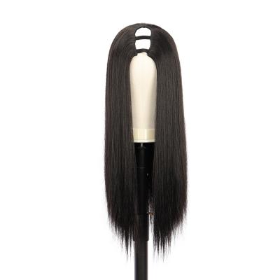 China High Quality Straight U Part Long Straight Wigs 24 Piece Long Synthetic Wig For Women for sale