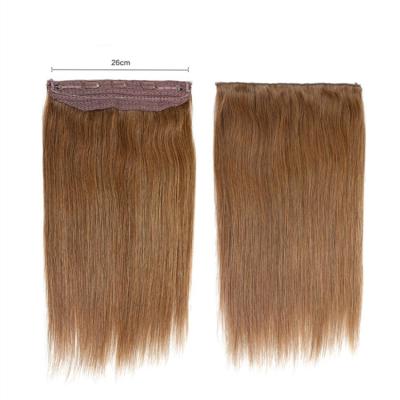 China Hot Selling High Quality Cuticle Aligned Hair Extensions 100% Straight Human Hair Halo Tangle Free In Running Shake In The Hair for sale