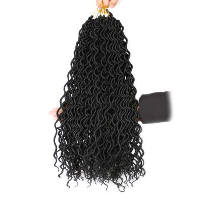 China No rejection. No tangling. Soft and shiny. Factory Price Synthetic Faux Locs Hair Multicolor Crochet Hair Deep Curly Faux Locs Hair for sale