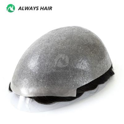 China Freestyle All V Loop Natural Hairline Thin Skin Men's Wig 115% Density Hair Prosthesis Toupee for Men for sale