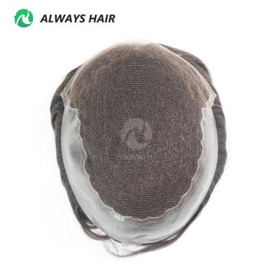 China Free style Q6 Best Sell Multiple Size Indian Human Hair Prosthesis System Toupee Wholesale for Men for sale