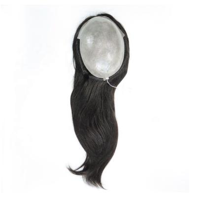 China Free style All Polyskin Chinese Human Hair Toupee Woman  Hairpiece Hair for sale