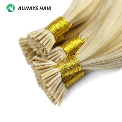 China Tangle free wholesale High quality Prebonded I-tip Hair I Tip Human Hair Extension Keratin for sale