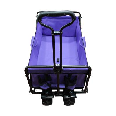 China Durable Collapsible Collapsible Folding Garden Chair Heavy Duty Pull Cart with Inflatable Wheels and Ball Wheels for Beach Sand Storage for sale