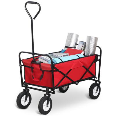 China 200 Kg Durable Heavy Duty Outdoor Folding Utility Child Beach Camp Folding Trolley Cart Plastic Cart Collapsible for sale