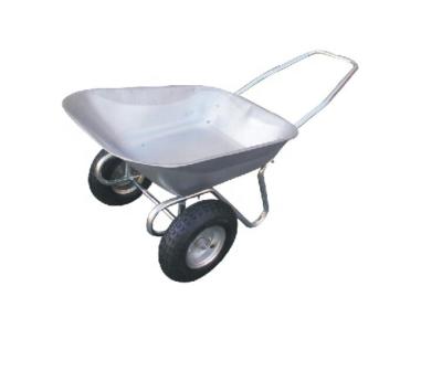 China Garden Tipper Wheelbarrow WB6211 Pneumatic Wheel Two Wheel 65 Liter Wheelbarrow for sale