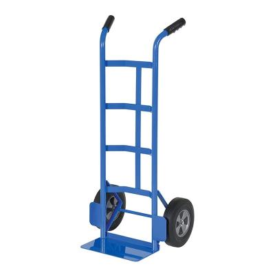 China Easy Folding 500 Pounds Capacity All Steel Terrain Industrial Truck Hand Truck With Double Handle for sale