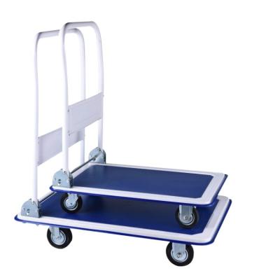 China Machines 150 kg and 300 kg platform trolley china hand platform trolley plastic hand trolley price for sale