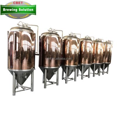 China Hotels Stainless Steel Glycol Jacket Conical Beer Fermentation Tank Price for sale