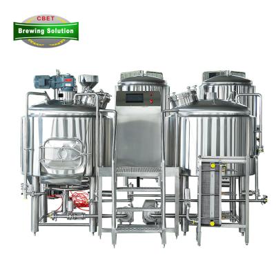 China CBET Factory Automatic Turnkey Beer Brewery Beer Brewing Equipment 100l-5000l for sale