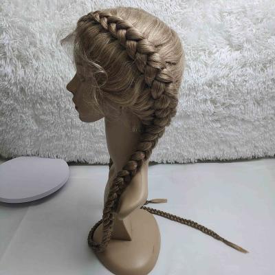 China Two braids wigs factory blonde long hair synthetic wigs high quality braided wig cheap seller direct for sale