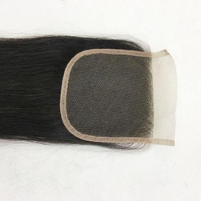 China Skill Straight Hot Selling Virgin 4*4 Straight Unprocessed Human Hair With Lace Closure Frontal Closures for sale