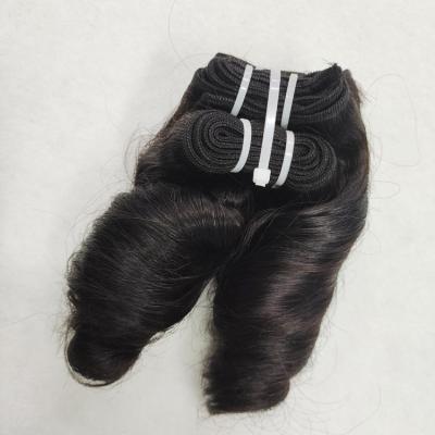 China Cheapest Cheapest Hot Sale 10Inch Virgin Natural Black Heathy Spring Curly Hair Curly Ends 100% Real Chinese Hair Weave for sale