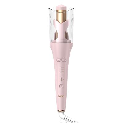 China YES Lena Pink Ionic 360 Rotating Wavy Hair Curling Iron Automatic Magic Hair Waver with Smart Sensor for sale