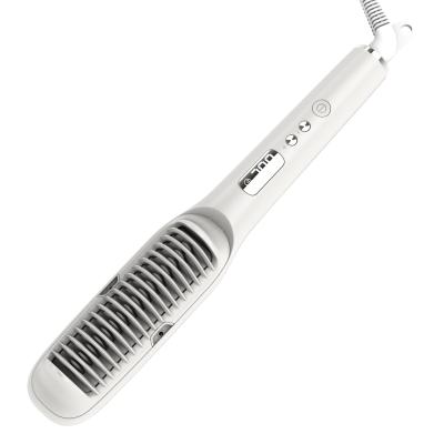 China Lena MCH OUI Hot Comb Hair Straightener Curler Professional Ionic Electric Heating Iron Straightening Combs for sale