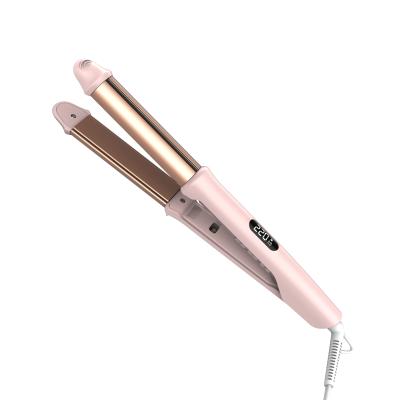 China YES One Step Lena Best Design Negative Ion Ceramic Electric Flat Iron Hair Straightener Curler For Travel for sale