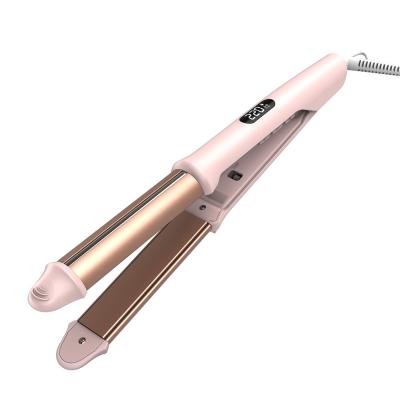 China YES Lena New Launch 2 in 1 Curly Hair Straight Ion Electric Curling Hair Irons Negative Portable for Travel for sale