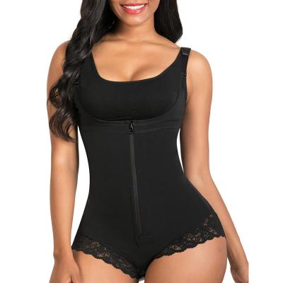 China Dropshipping Antibacterial High Compression Shapewear Fajas Colombianas Slim Waist Trainer Tummy Tucker Lace fajas reductoras de hombre latex for sale