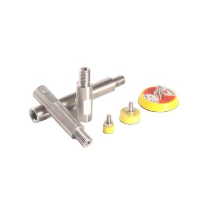 China Silver RO Polisher M6 Stainless Steel Extension Shaft With DA Backing Plate For Car Polish for sale