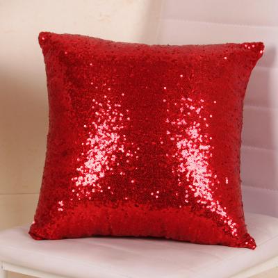 China Single Cushion Cover 40*40 Mermaid Glitter Pillow With Sequin Decorative Pillowcase Pillows Cover for sale