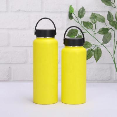 China PORTABLE custom drinkware 18/8 stainless steel mouth color powder coating wide insulated water bottle for sale