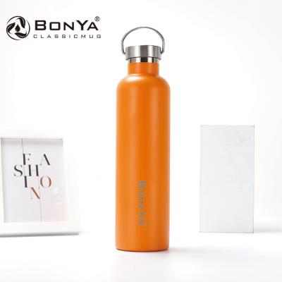 China 32oz Handle Carabineer Straw PORTABLE Thermo Wall Tank Double Lid Wide Mouth Water Bottles Insulated Stainless Steel Water Bottles for sale