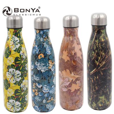 China PORTABLE Design 500ml Sports Travel Double Wall Vacuum Custom Cola Shape Fitness Stainless Steel Water Bottle for sale