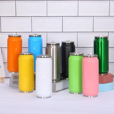 China Wholesale Viable 500ml Stainless Steel Sublimation Vacuum Blanks Cola Jar Coke Cans Water Bottles Coffee Mug Tumbler for sale