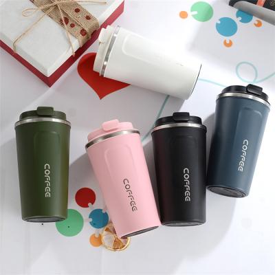 China 2020 New Products New Arrivals 380ml / 510ml Viable Straining Flask Flip Top Coffee Mug Vacuum Christmas Gift Water Bottles for sale