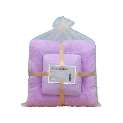 China Bulk Order Velvet Bath Towel Gift QUICK DRY Free Coral Strong Absorbent Home Towel In Two Pieces for sale