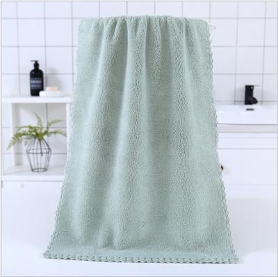 China Velvet Towel 35*75 Beauty Salon Towel Plain Coral Soft Fluffy Strong Absorbent Towel QUICK DRY 35*75 for sale