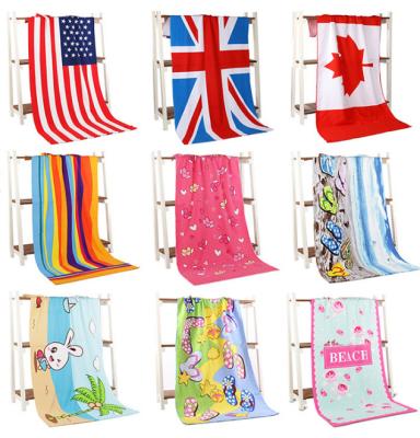 China Beach Towel Quick-Drying Microfiber Towel 140*70 Large Custom Printed Sustainable Printed Adult Bath Towel for sale