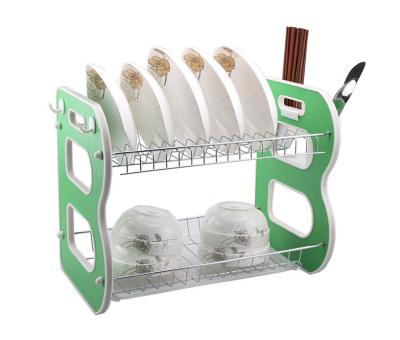 China Sustainable Kitchen Storage Organization 2-Tier Dish Drying Rack for sale