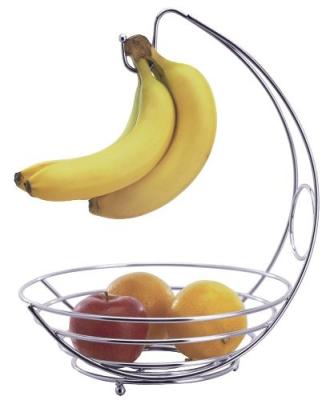 China Viable Wholesale Cheap Price Wire Fruit Basket Holder With Banana Holder for sale